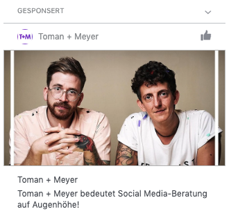 Screenshot einer Instant Article Ad auf Facebook