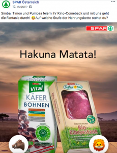 SPAR Österreich Kampagne Hakuna Matata